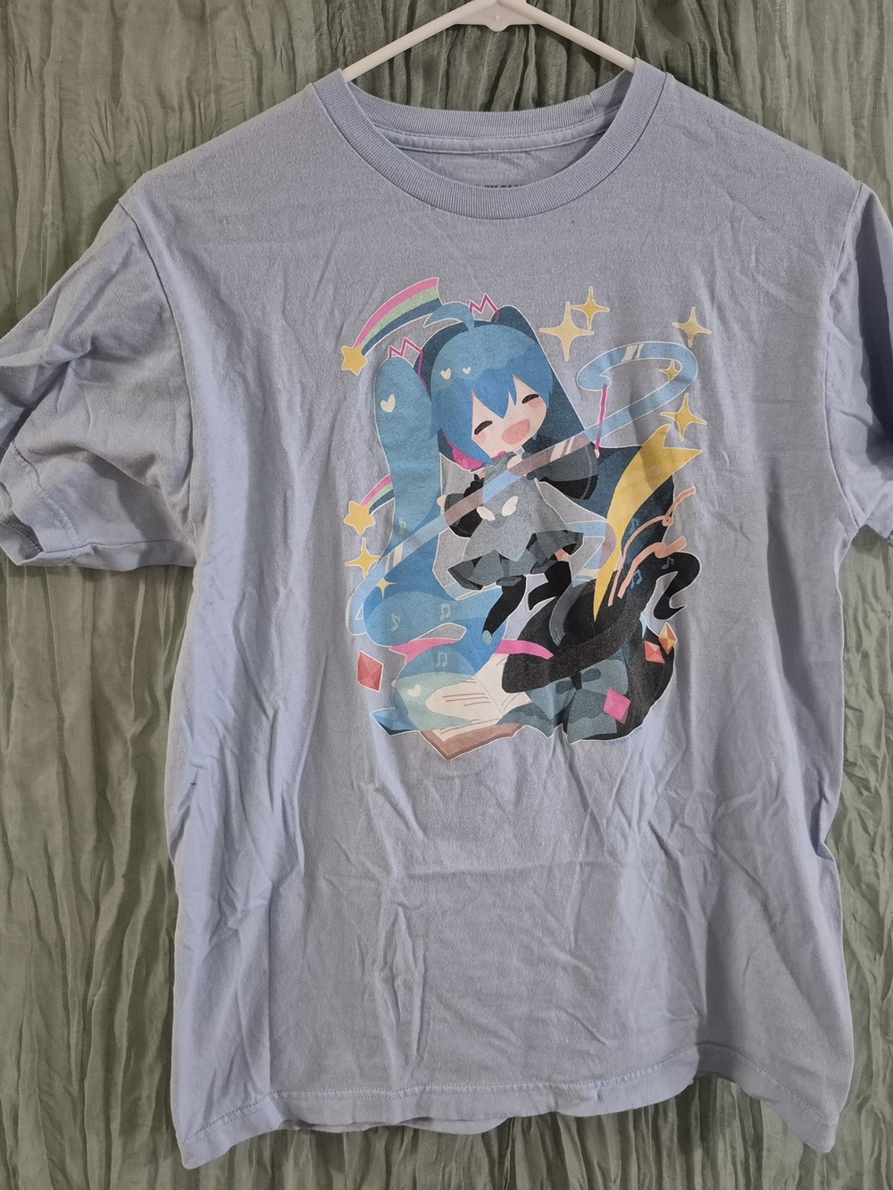 Kids' Light Blue Anime Graphic Tee